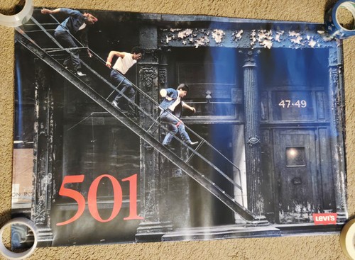 Vintage levis 501 poster - vintage,