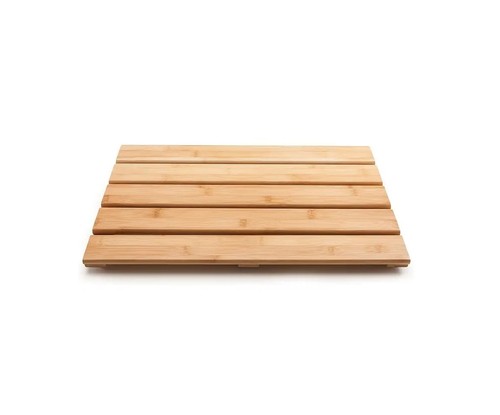 Natural bamboo bath mat - bamboo,