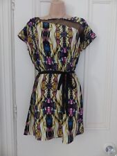 Gorgeous Next Runway Collection size 10 silky yellow, black etc. patterned dress