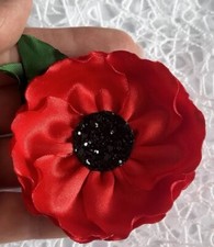 Handmade Poppy brooch