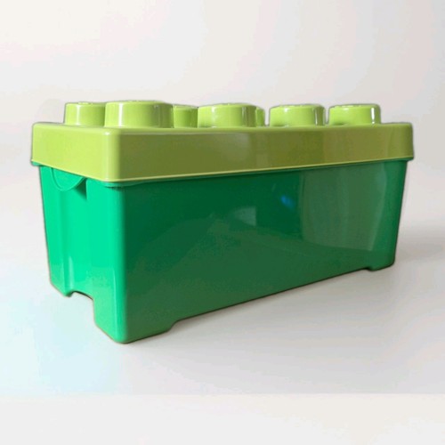 Lego green brick storage box - green, 8