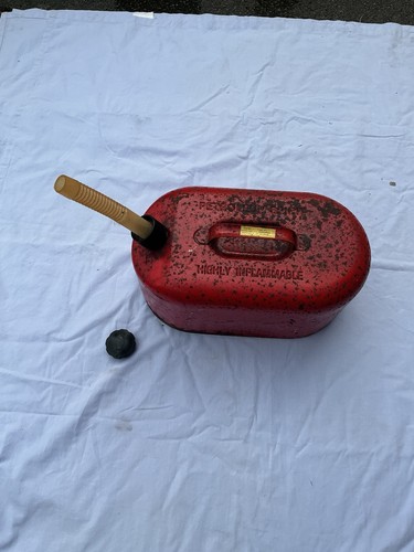 Vintage metal petrol can - vintage,