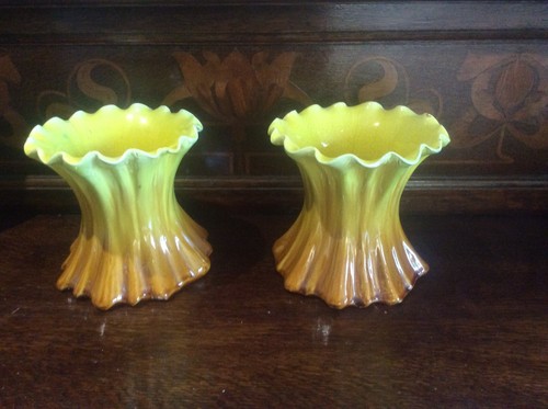 Pair british art pottery vases - art,