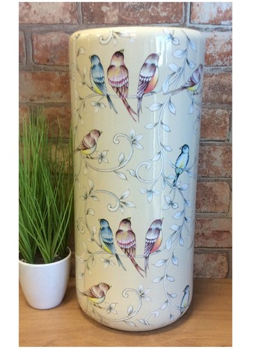 Cream birds ceramic - cream,