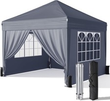 Gazebo 3x3M Waterproof Pop Up Shelter Marquee with 4 Sandbags Dark Grey 