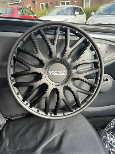 Black sparco wheel hubs - wheel,