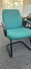 6 X Green Chairs Ideal For Office, Waiting Room Or Meeting Room