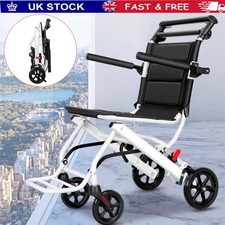 Folding Wheelchair Lightweight Portable Wheelchair With Adjustable Safety Strap