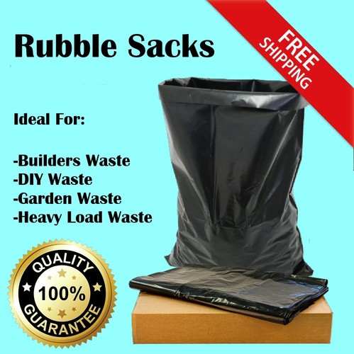Black rubble sacks strong - black,