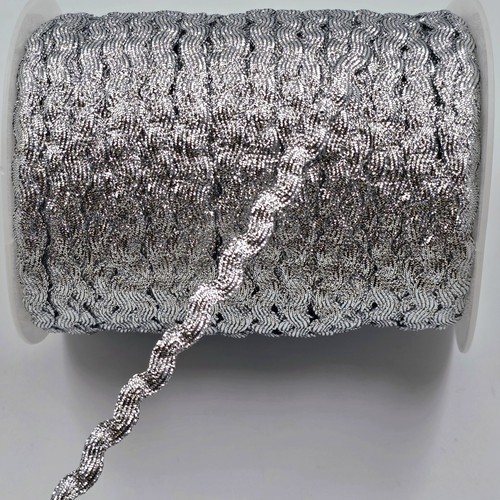10metres silver 5mm ric rac - silver,