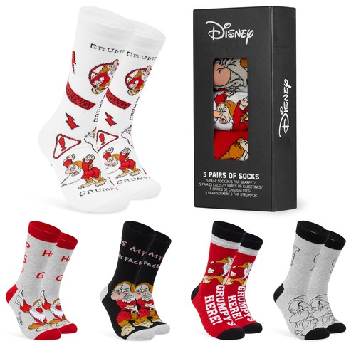 Disney mens grumpy socks - grumpy,