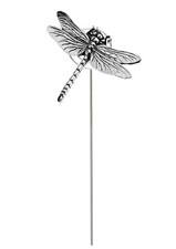 c3 dragonfly on a METAL ornamental memorial plant window box sign stake