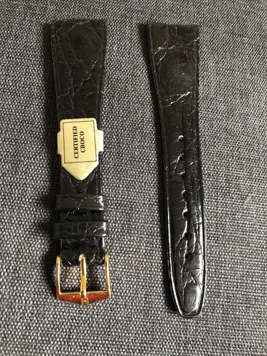 Vintage hirsch 22mm black - vintage,