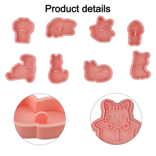 8pcs cat cookie cutters - 8pcs,