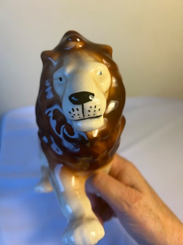 Vintage lion ceramic figurine - lion,