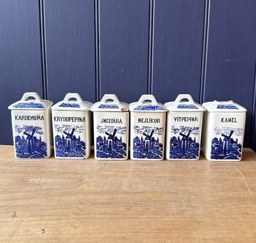 Vintage blue white windmill - blue,