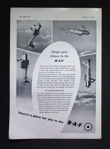 Original 1953 advert raf - 1953,