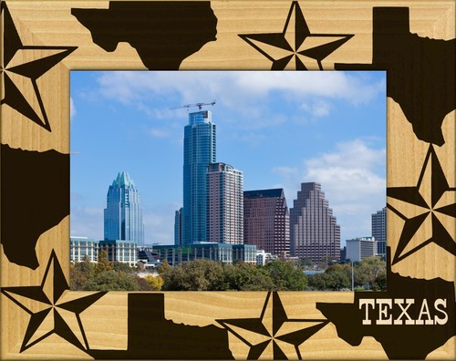 Texas laser engraved wood - texas,