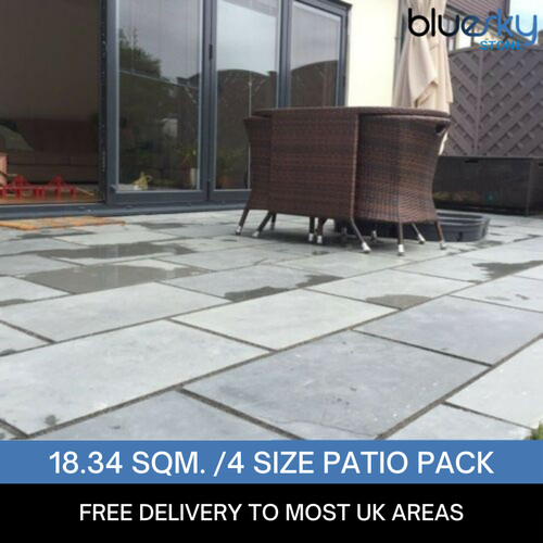 Grey slate paving - slate, patio