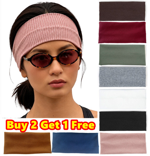 Wide stretchy headband plain - stretchy,