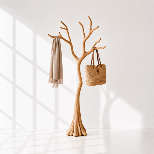 Fluted root coat - fluted, modern