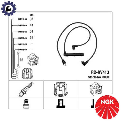 Ignition cable kit 0888 for - kit,