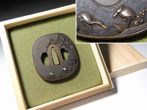 Nara school heron - design, brass
