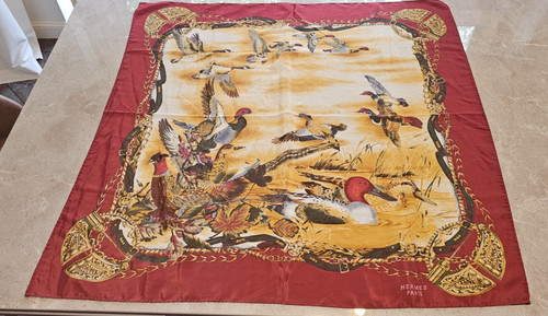 Hermes paris red ducks birds - hermes,