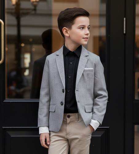 Boys grey casual - grey, blazer