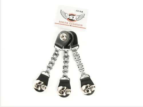 Skull biker vest - skull,