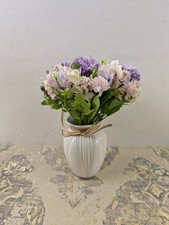 JARELING Peonies Artificial Flowers in Vase, Fake Hydrangea Silk Peony Flower Bo