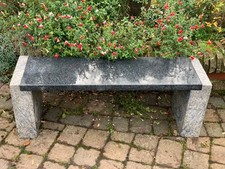 Natural solid Granite grey Stone  Garden Bench 90cm L, 30cm Wide