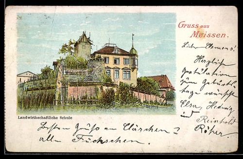 Lithograph meissen - lithograph,