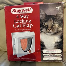 Cat Flap. White, 4 Way