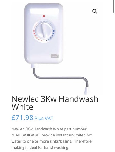 Electric hand wash - unit, 3kw