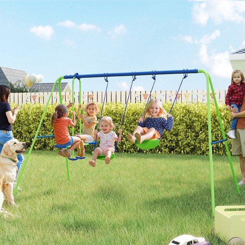 Metal garden swing - set, w/