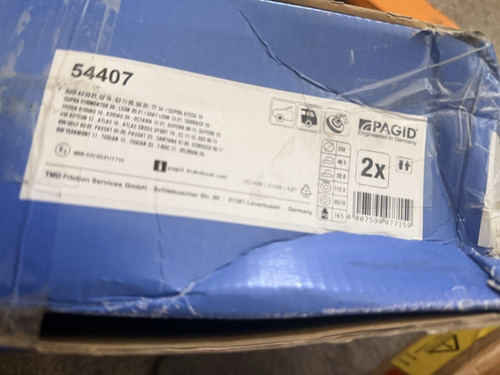Pagid 54407 front - pagid,