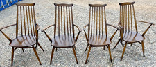 4 Ercol Goldsmith Windsor Dining Armchairs Mid Century Retro Vintage DELIVERY ?