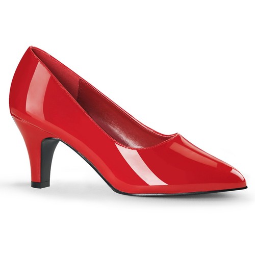 Pleaser block heel red - pleaser,