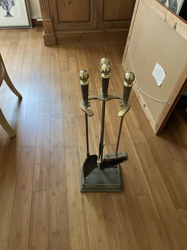 Brass copper fire irons pieces - copper,
