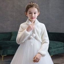 Girls Kids Faux Fur Shawl Warm