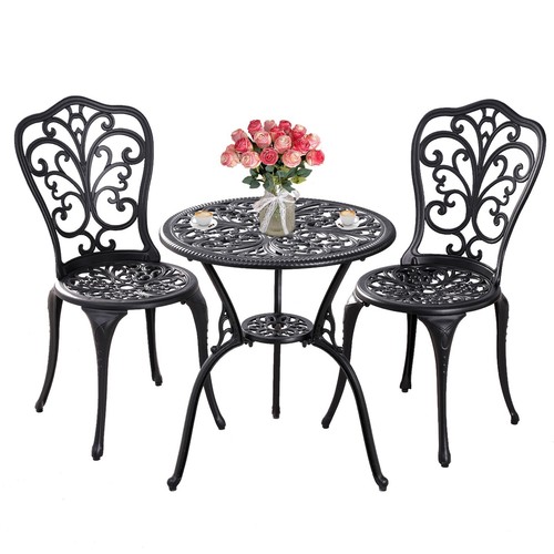 Outdoor bistro table set - table,