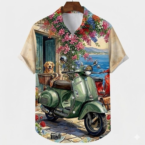 Vintage vespa scooter golden - vintage,