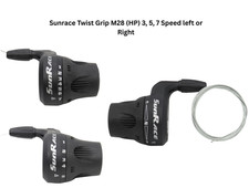 Sunrace Twist Grip Shifter 3, 5, 7 Speed Lever Left or Right Hand Shimano Compat