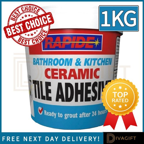 White ceramic tile adhesive - white,