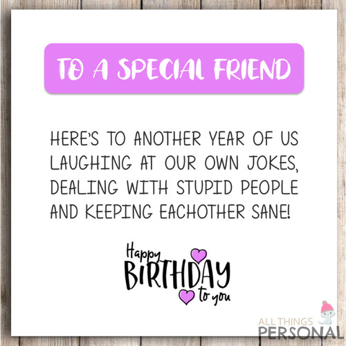 Funny best friend birthday - best,