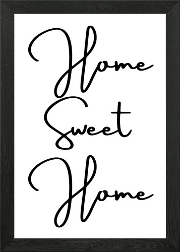 Home sweet poster - poster, framed