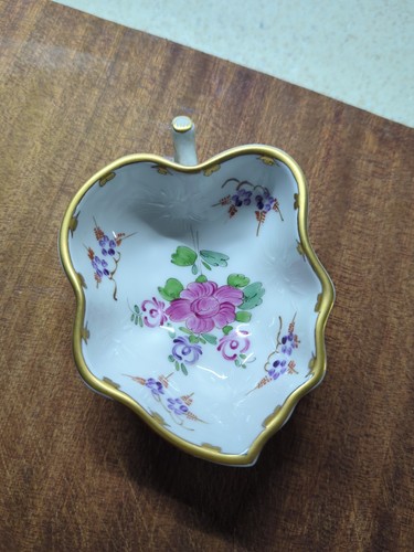 Dresden leaf trinket dish with - dresden,