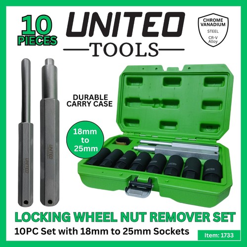Locking wheel nut remover - nut, set