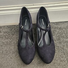 Graceland navy suede high heel